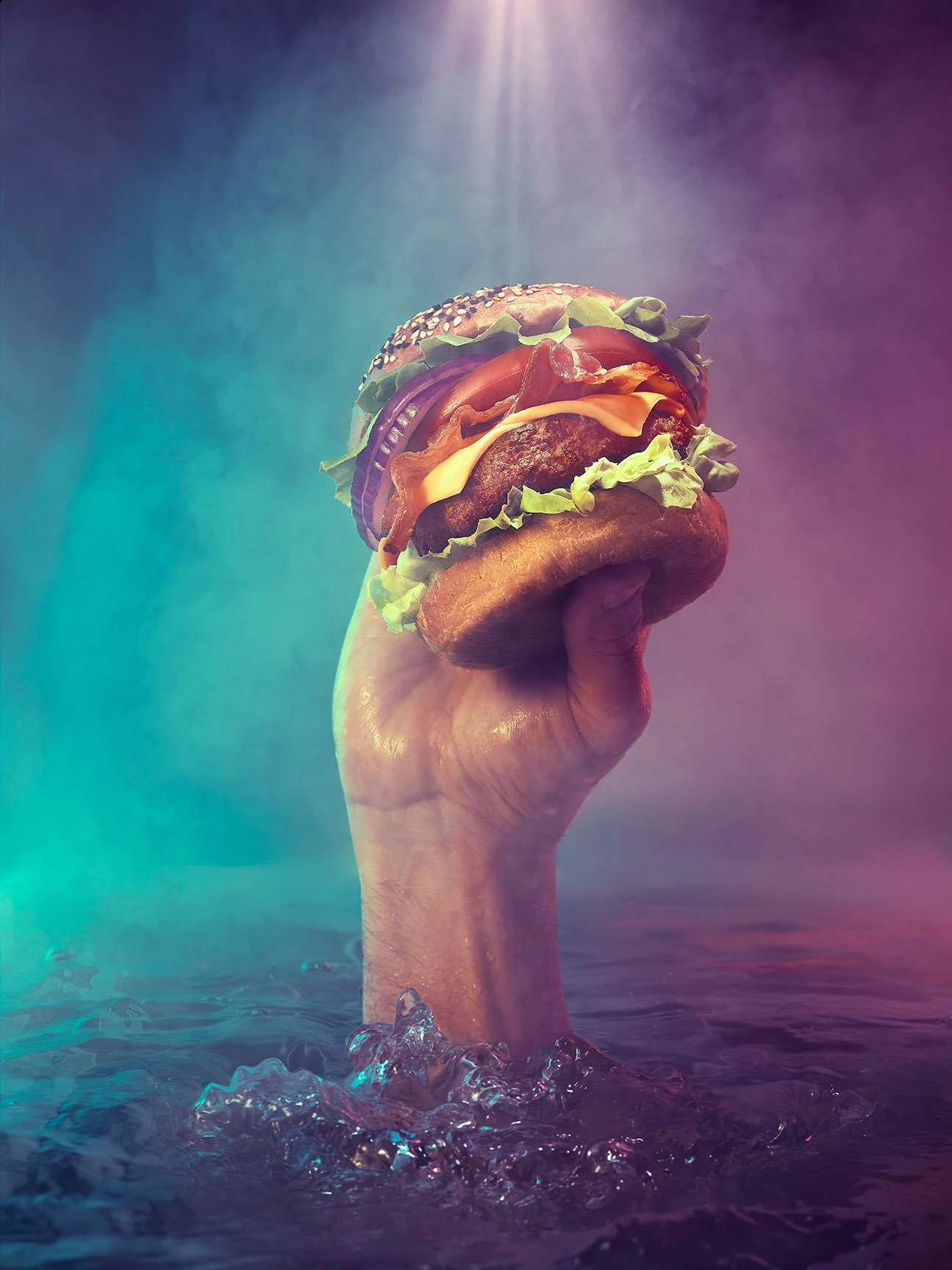 Ryan Ball food photographer — burger campaign, commercial food photography London
