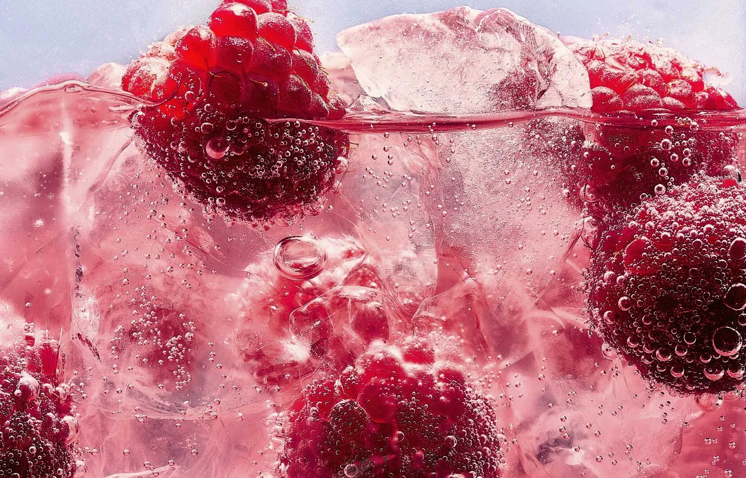 Ryan Ball Photography — raspberry drinks splash still life, beverage photographer London