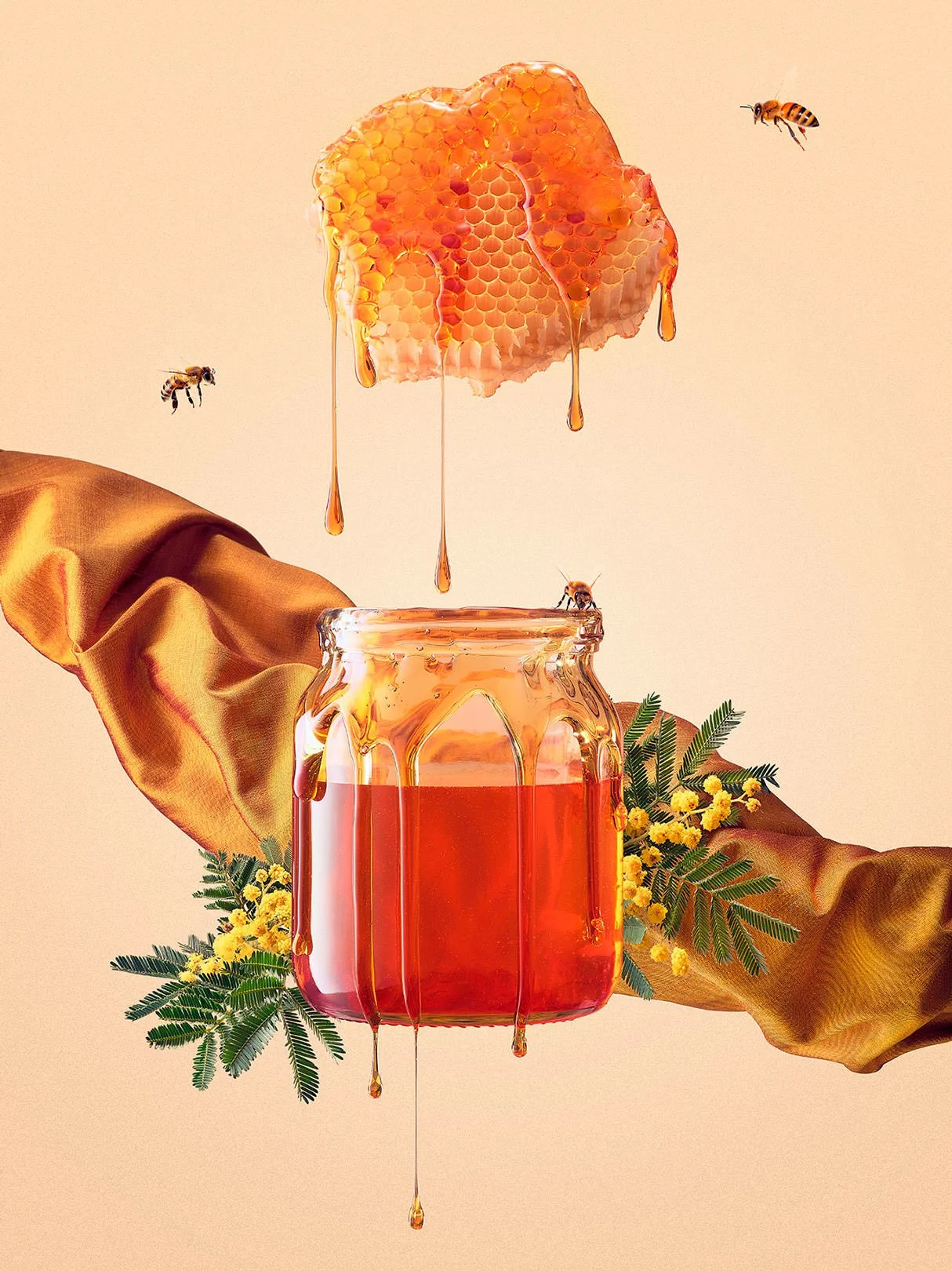 Ryan Ball food photographer — honey jar still life, commercial food photography London