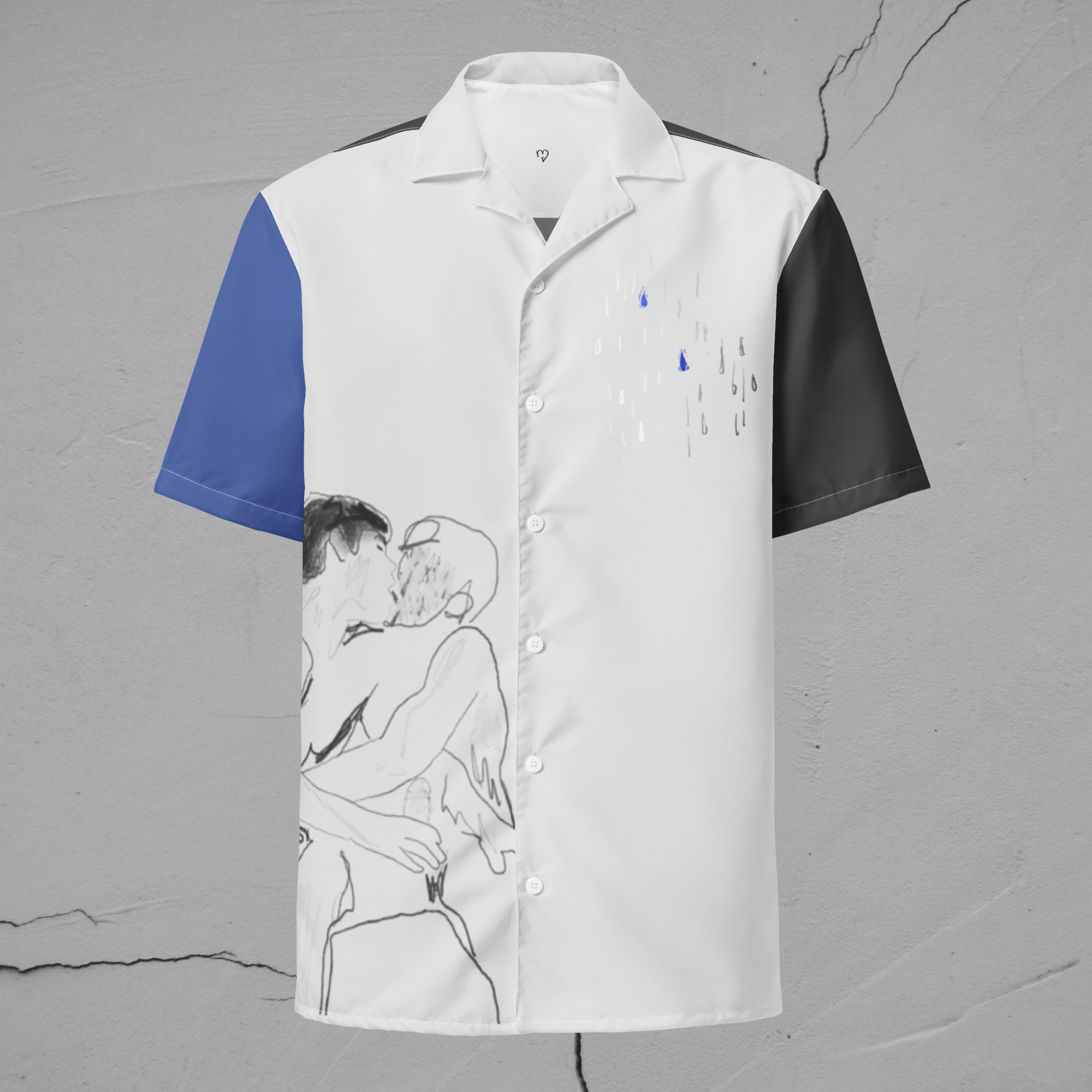 Unisex button shirt - Raining Love