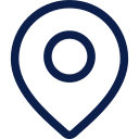 A location pin icon, typically used to mark a place on a map.