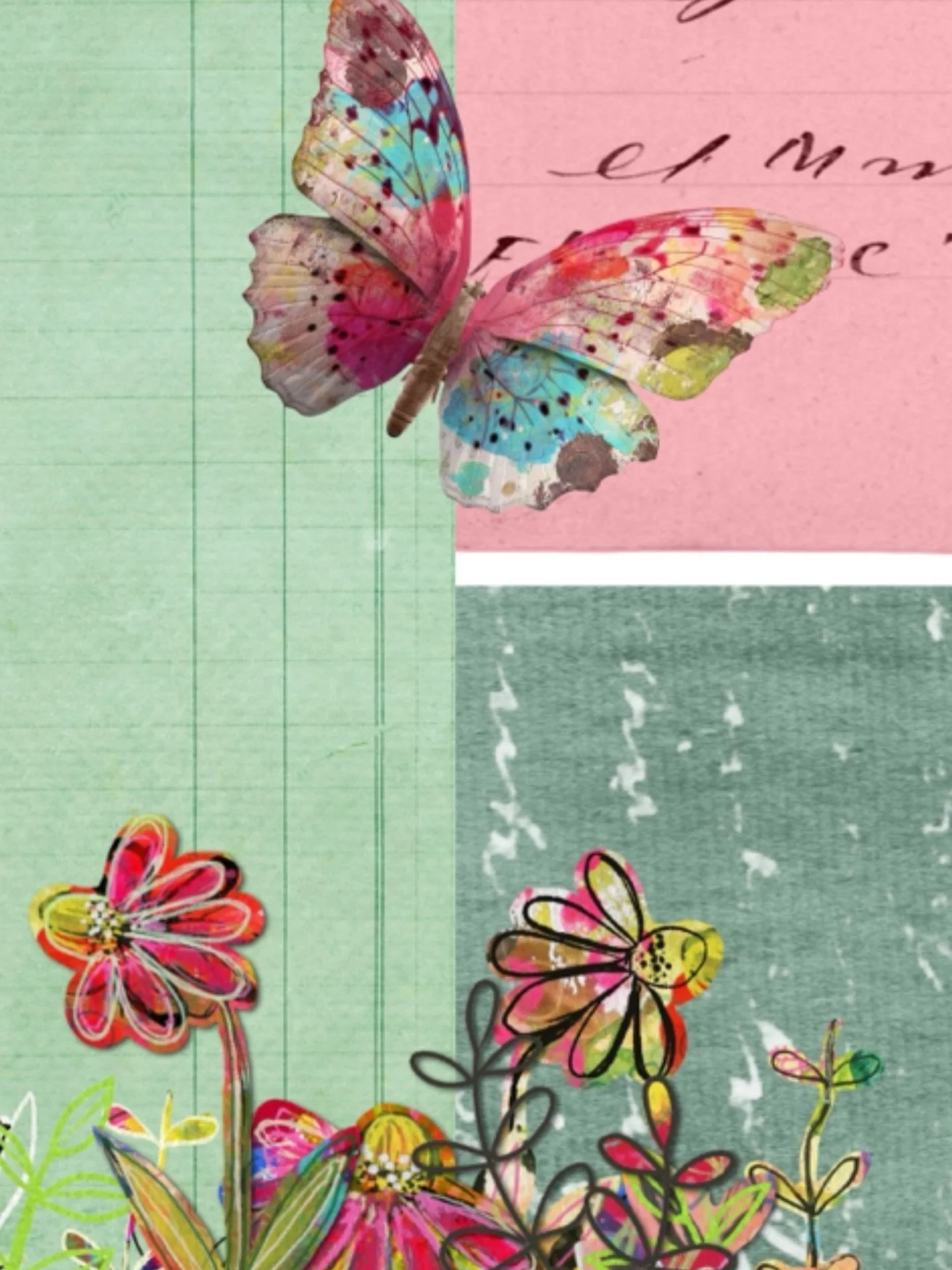 🔍 Up close and personal. This is a detail from my hero collage&mdash;the piece that truly defines my brand&rsquo;s DNA. Sometimes the magic is in the smallest layers, like the way the ink interacts with the vintage paper lines.