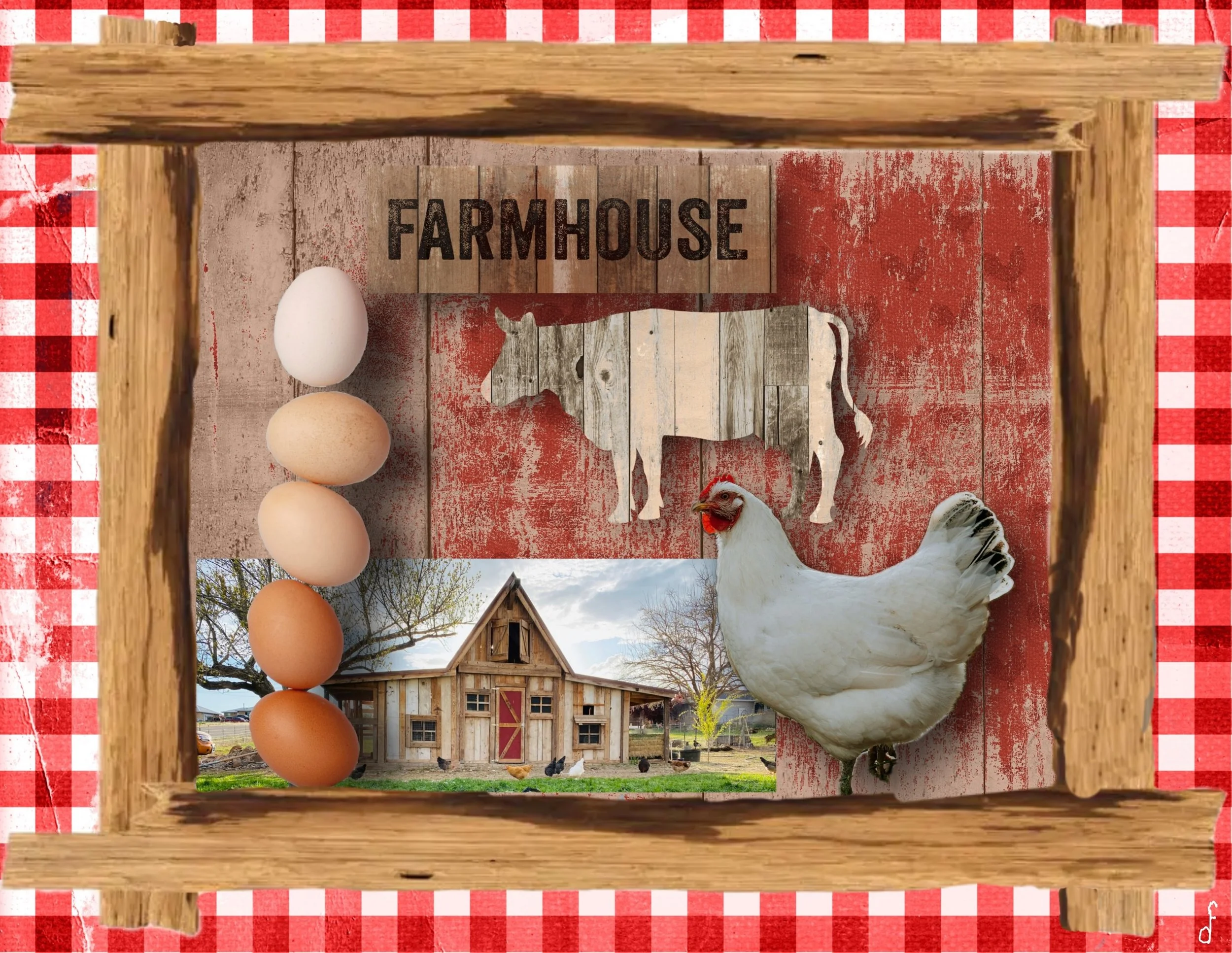 Welcome to the farmhouse. 🌾🐓✨

Swipe to slide 2 to see this country scene come to life in a little bit of motion art! 🎬👇

I wanted to capture those slow, rustic weekend vibes with this layered digital collage&mdash;complete with vintage textures 