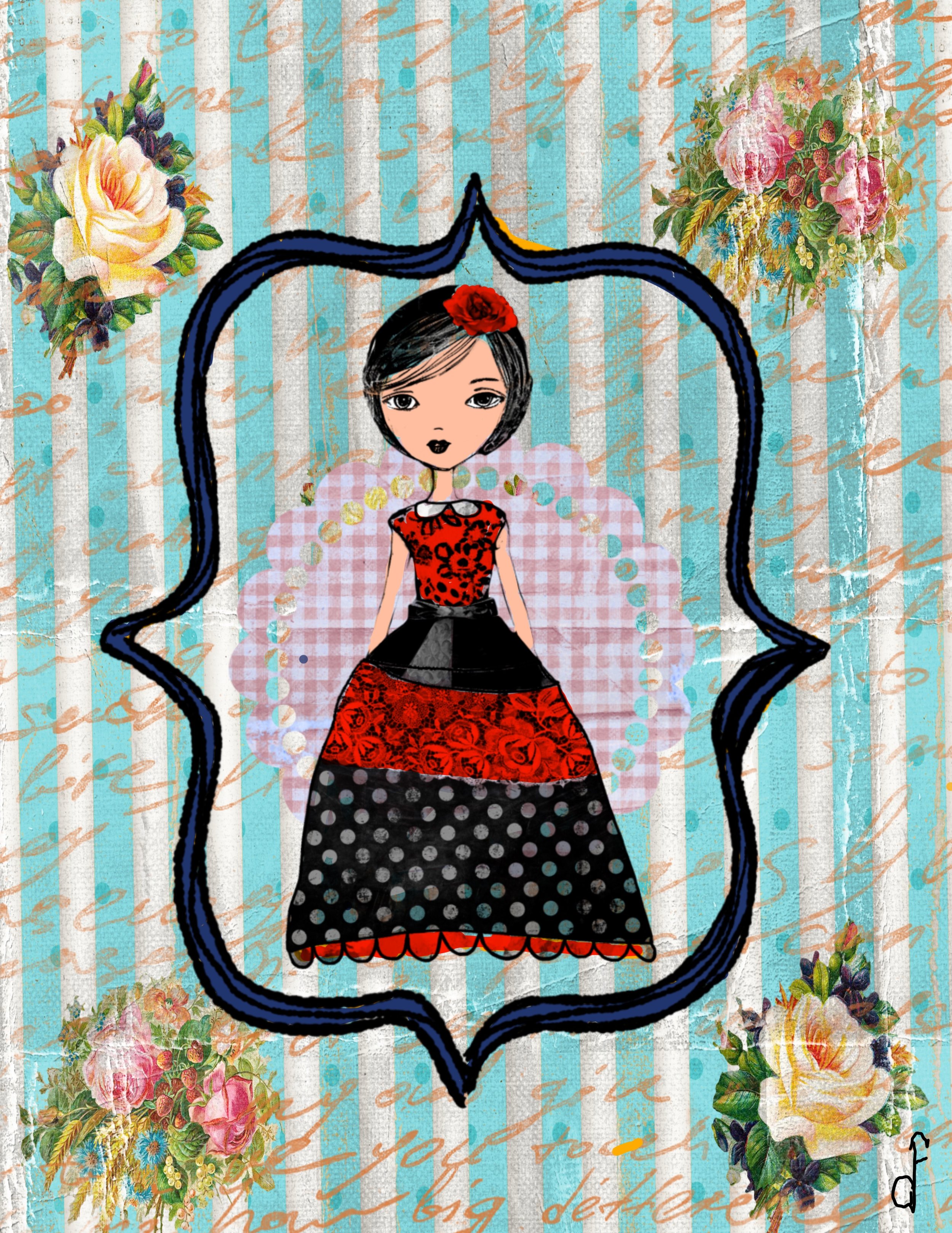 The Eloise Vintage Paper Doll Available in the Art Store
