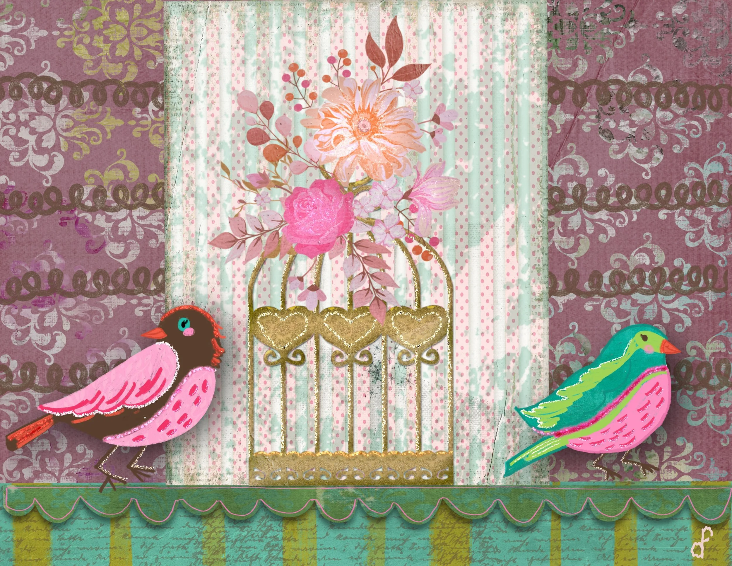 Beyond the Guilded Cage Available in the Art Store