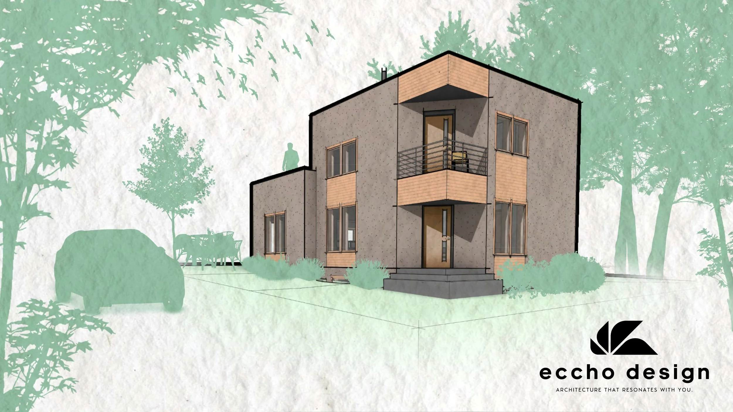 The three-story Caye Residence in Louisville built with highly efficient Insulated Concrete Forms