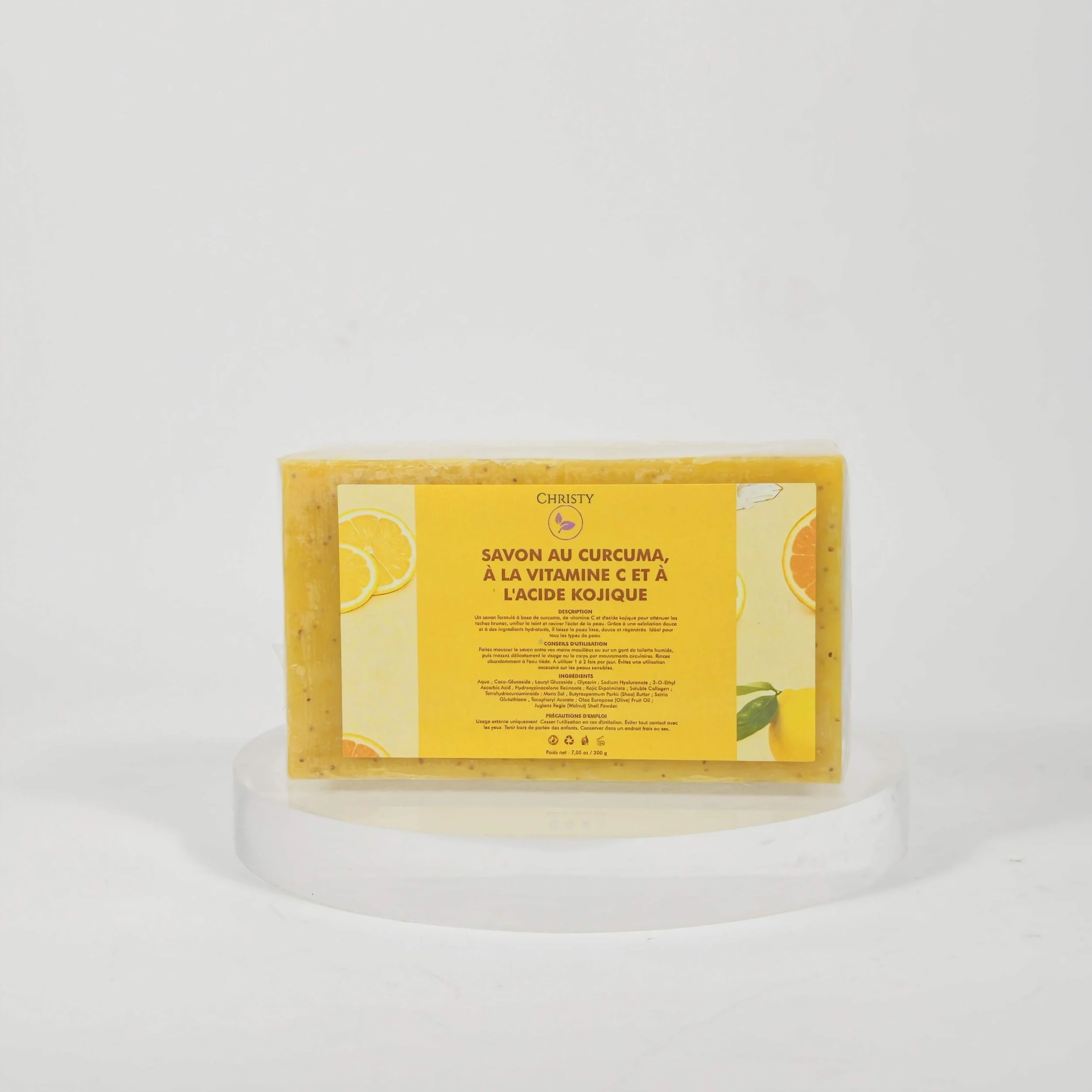 Savon au Curcuma, à l'Acide Kojique  à la Vitamine C