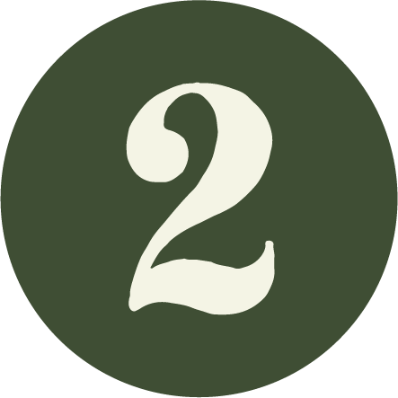 Green circular badge with a white number 2 in the center.
