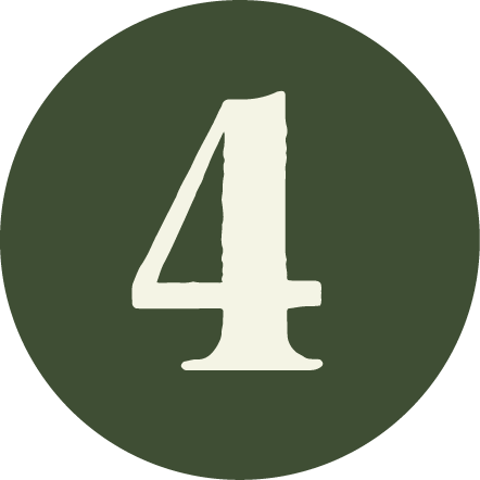 Green circular background with a white number 4 in the center.