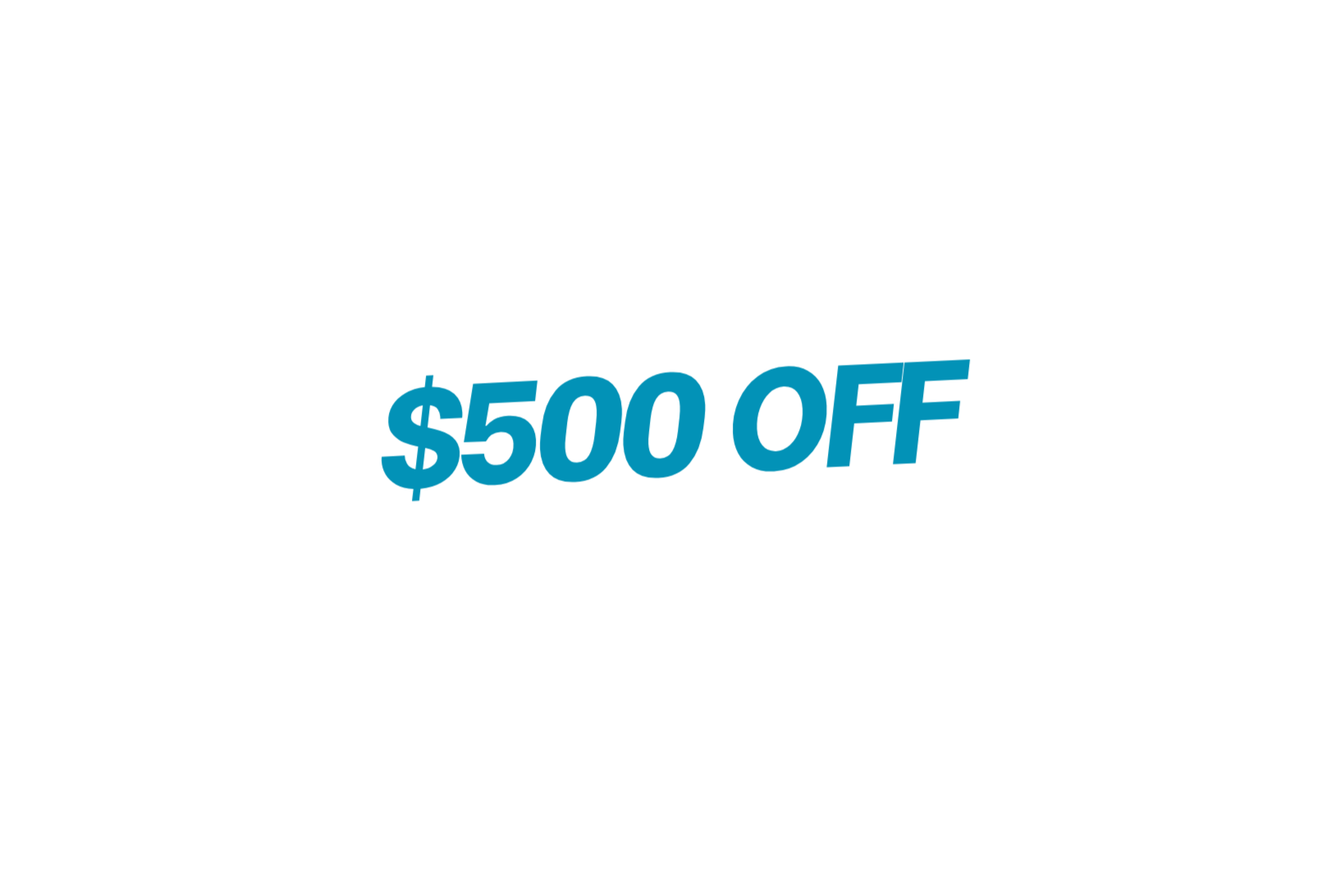 Star graphic with promotional text offering $500 off installation for a new A/C or furnace.