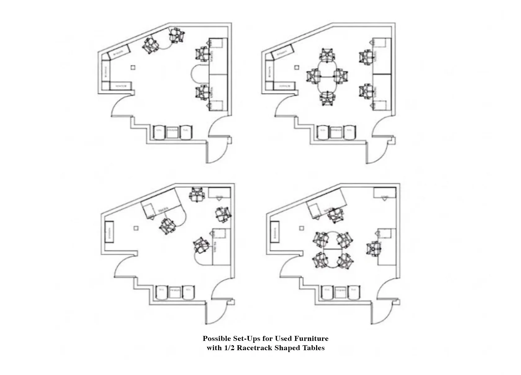 Office furniture schematic design drawing