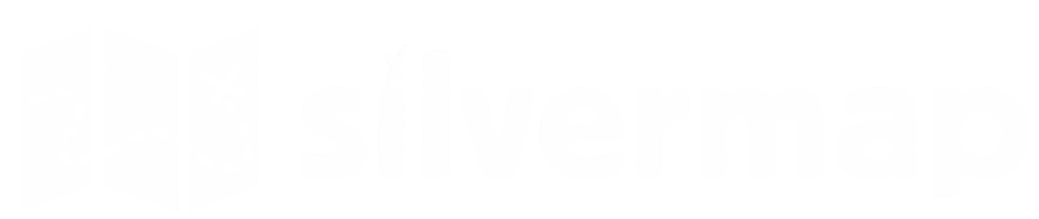 SilverMap logo with a stylized map and dotted travel route