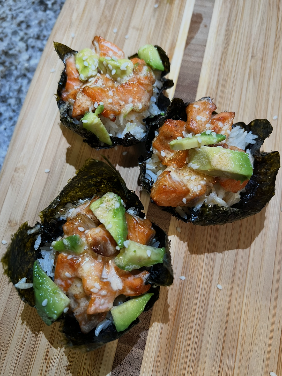 Salmon Sushi Cups
