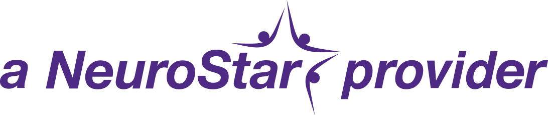 Logo with the words 'a NeuroStar provider' in purple and a star graphic above the text.