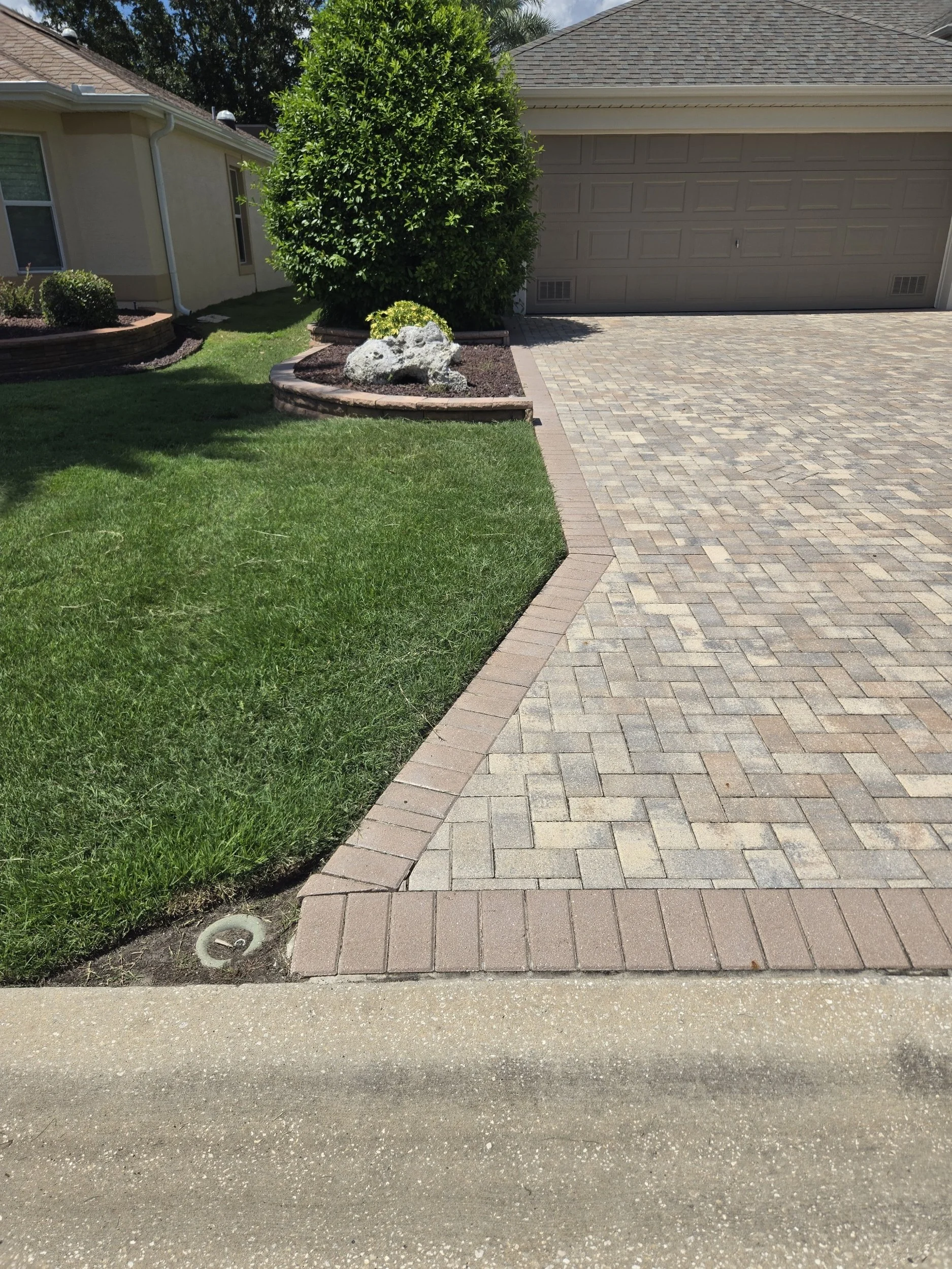 After lawn edging and mowing in the villages FL