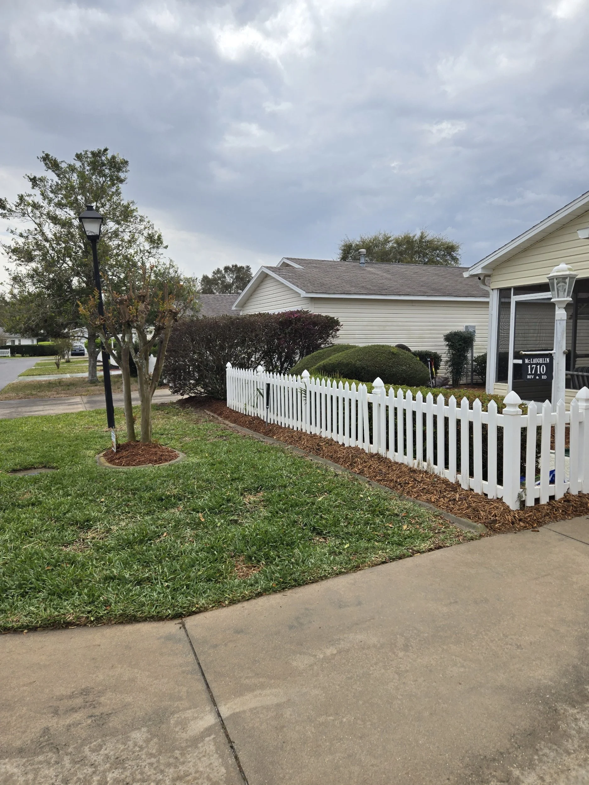 cypress mulch installation in the villages fl