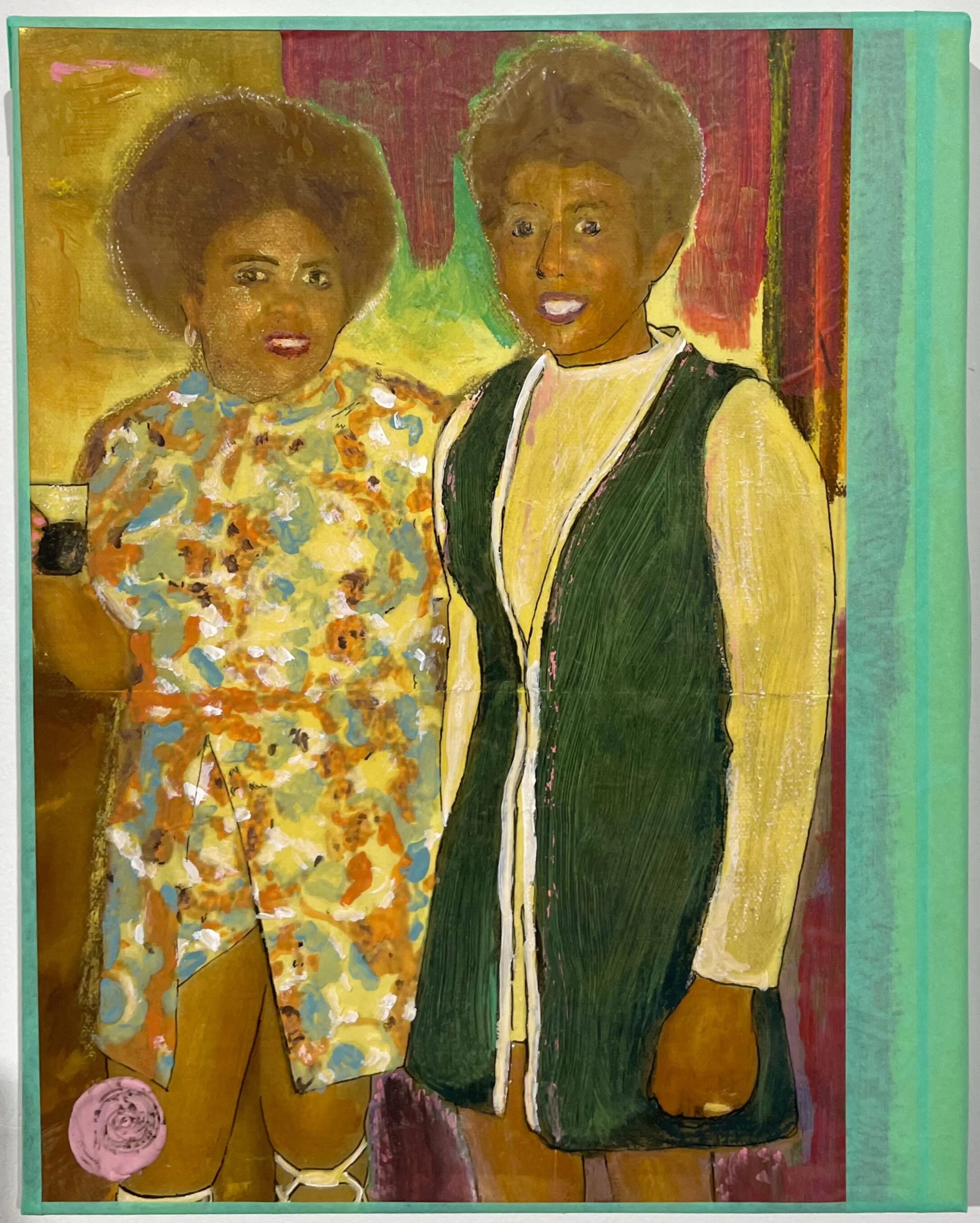 painting of two black women idella and her friend whitney stanley