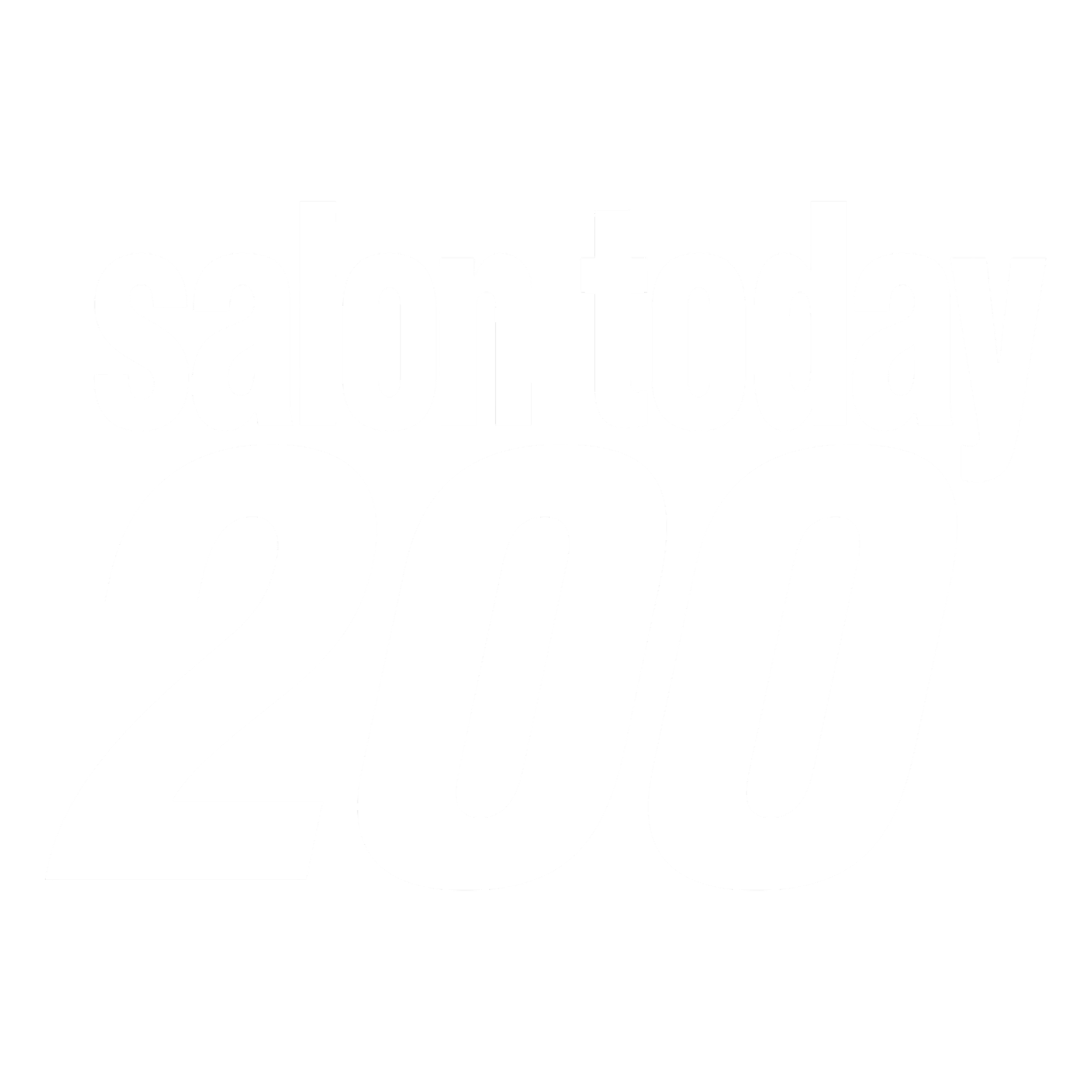Black background with white text saying "salon today 200".