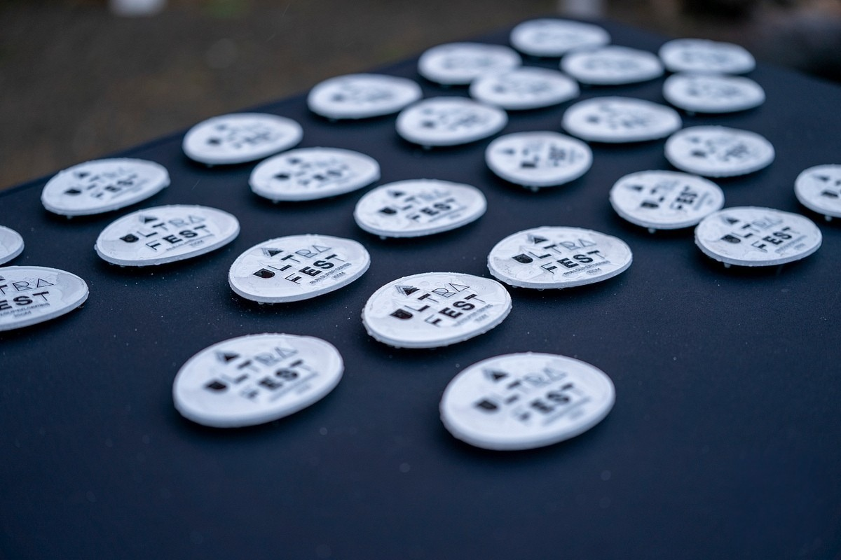 Ultra Fest finisher belt buckles awarded to runners completing the 100 mile, 100K, 50 mile, 50K and 25K trail races.