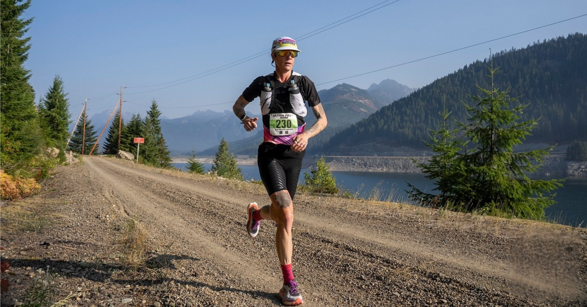 Ultra Fest female runner ultramarathon runner getting a PR