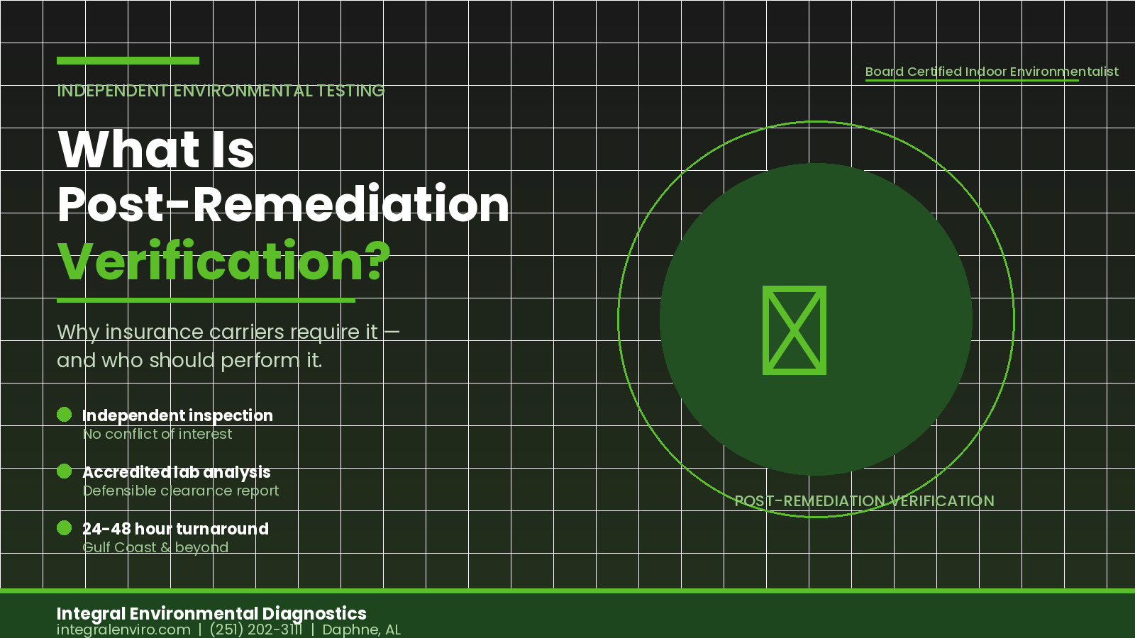 What Is Post-Remediation Verification and Why Do Insurance Carriers Require It?