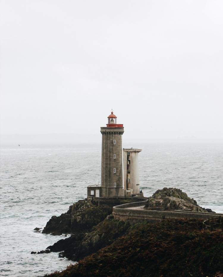 lighthouse on rocks