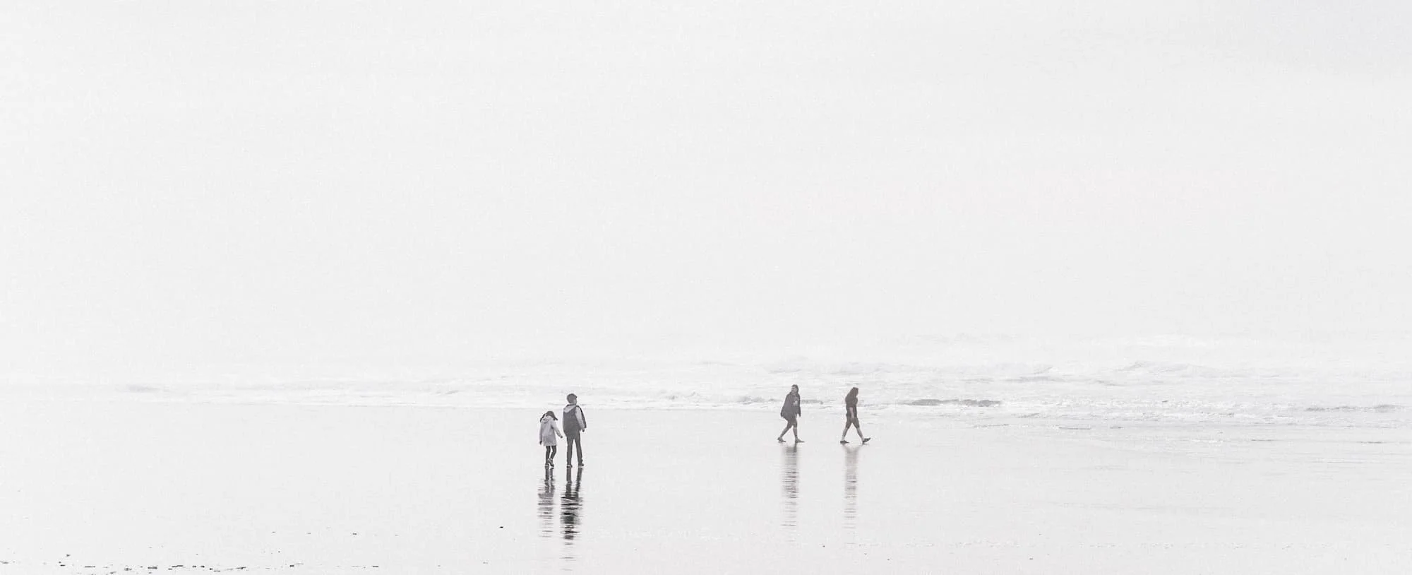 walking on the beach