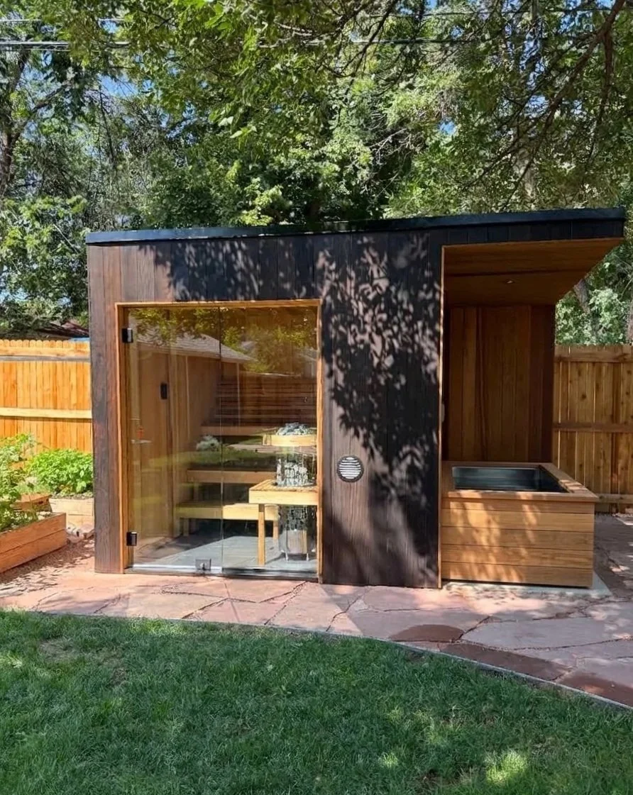 Our flagship 6-person sauna and cold plunge retreat.