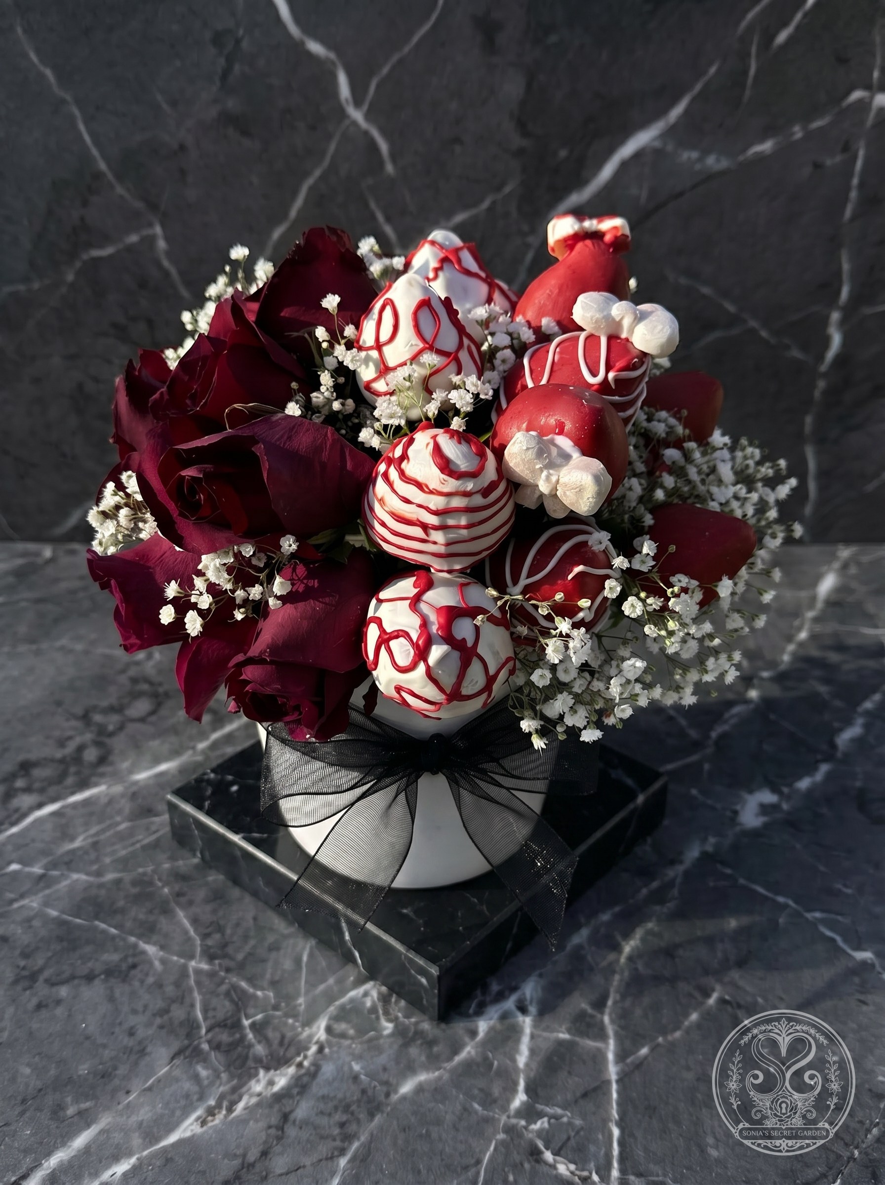Crimson Kiss Vase
