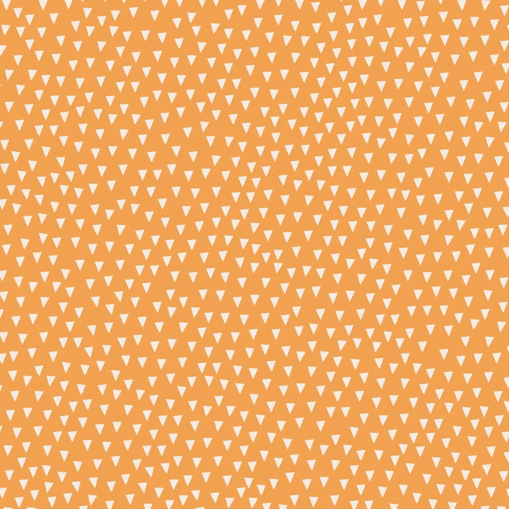 Pattern No 07d - Blender pattern of inverted triangles in an uneven tossed orientation in coconut and melon. 