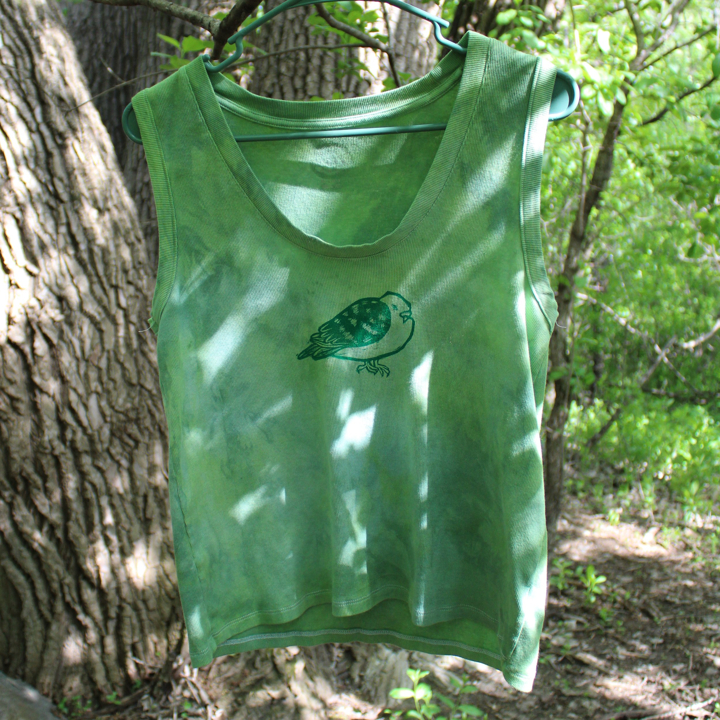 Green Fat Pigeon Tank Top