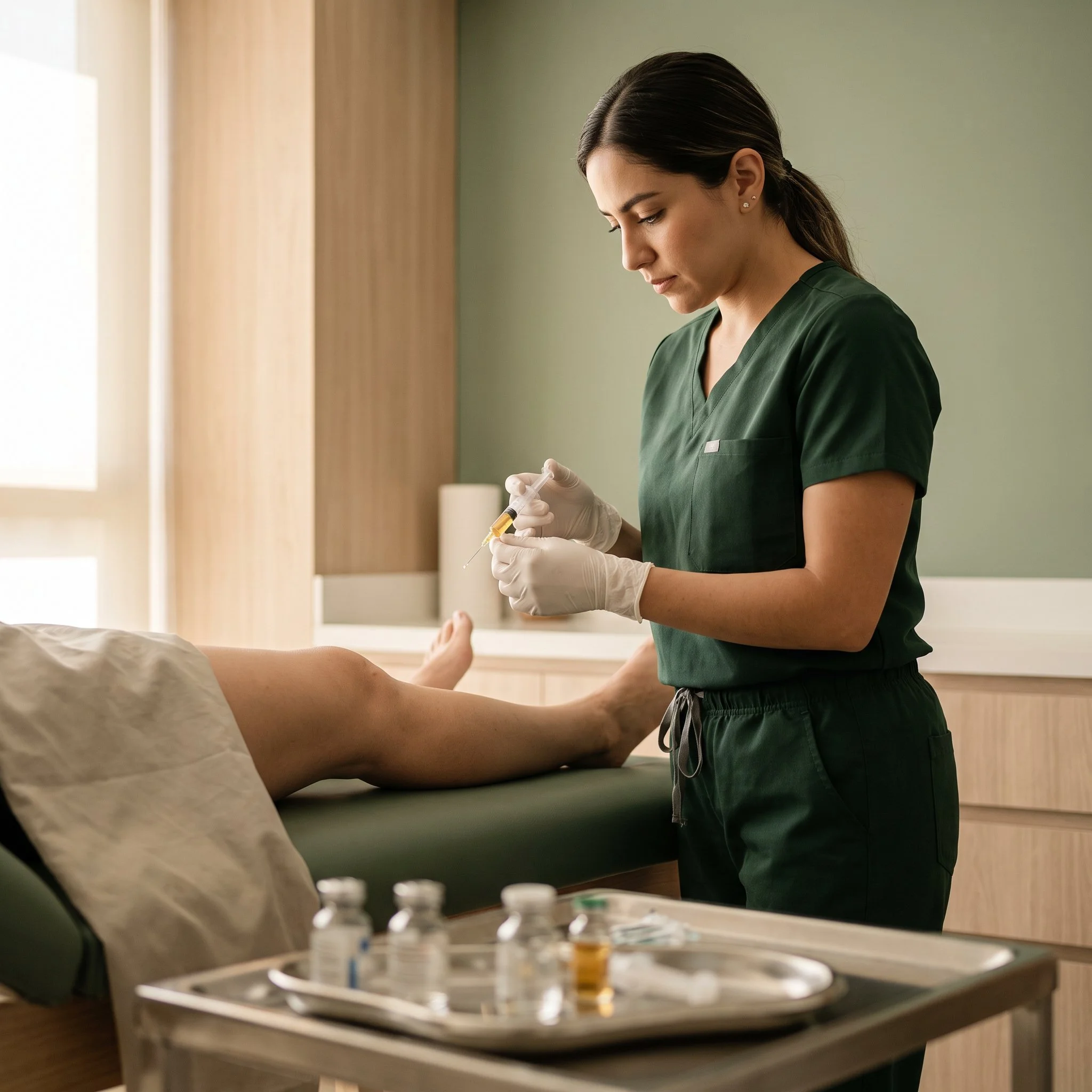 INFILTRACION DE RODILLA CON PLASMA RICO EN PLAQUETAS