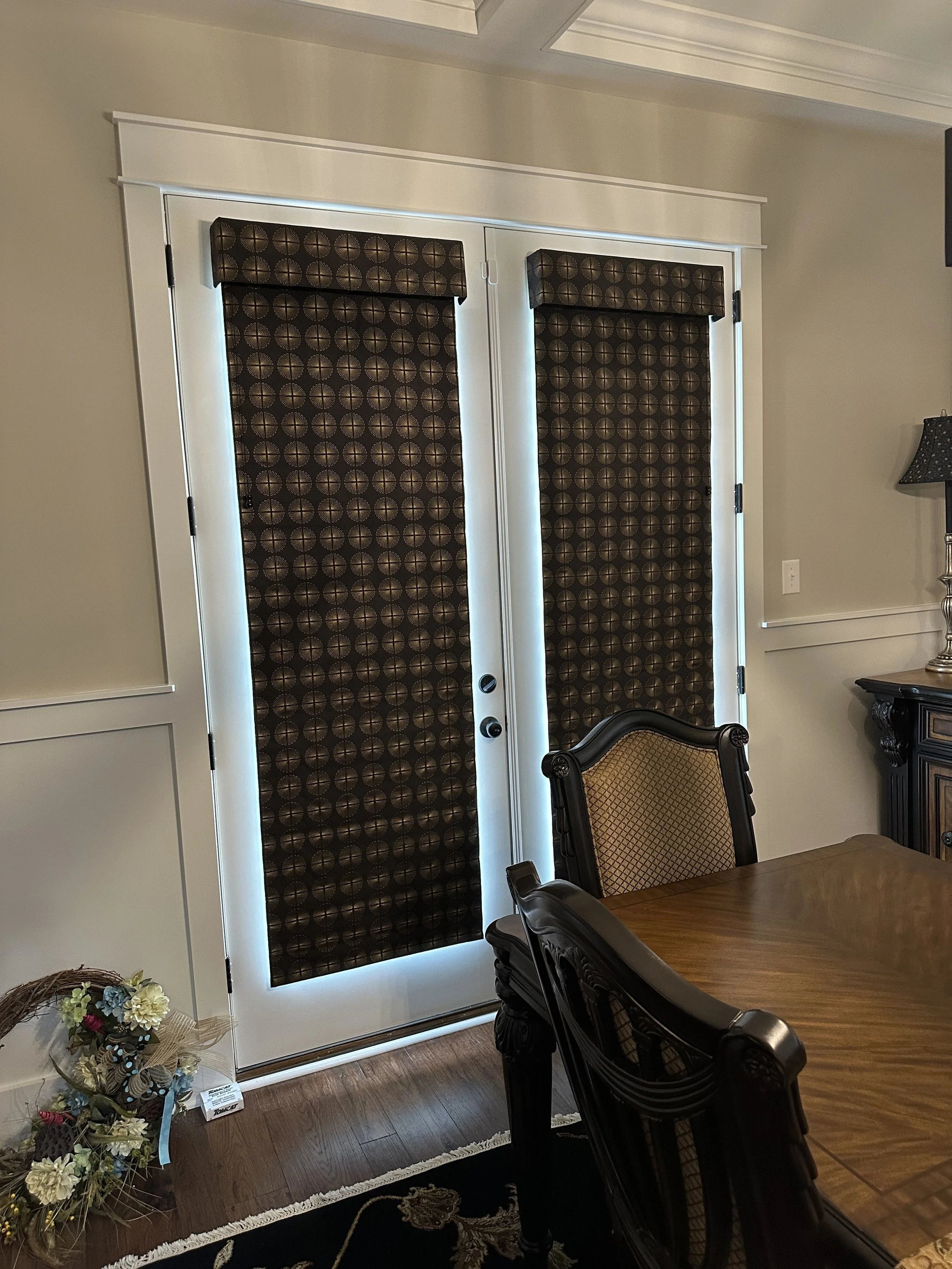 Dining Room Custom Fabric Roman Shades by A Shade Above in Manakin Sabot, VA.jpg