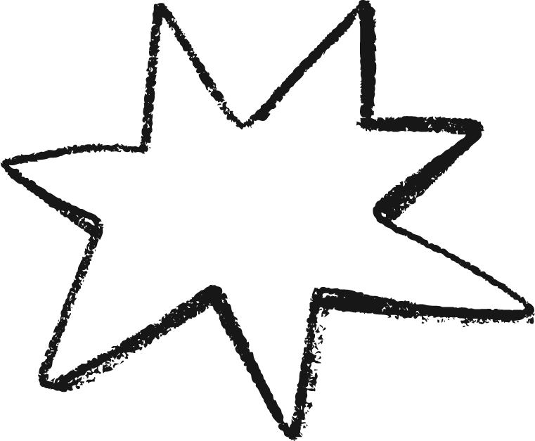 Sketch of a black star.