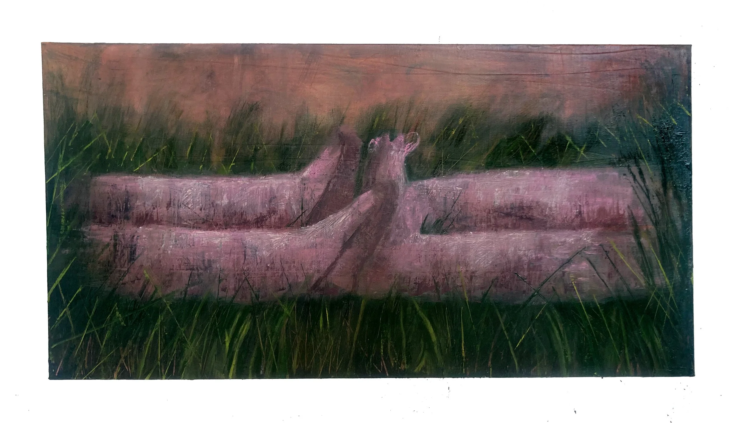 Old friends, 17 x 33, oil on panel, 2026