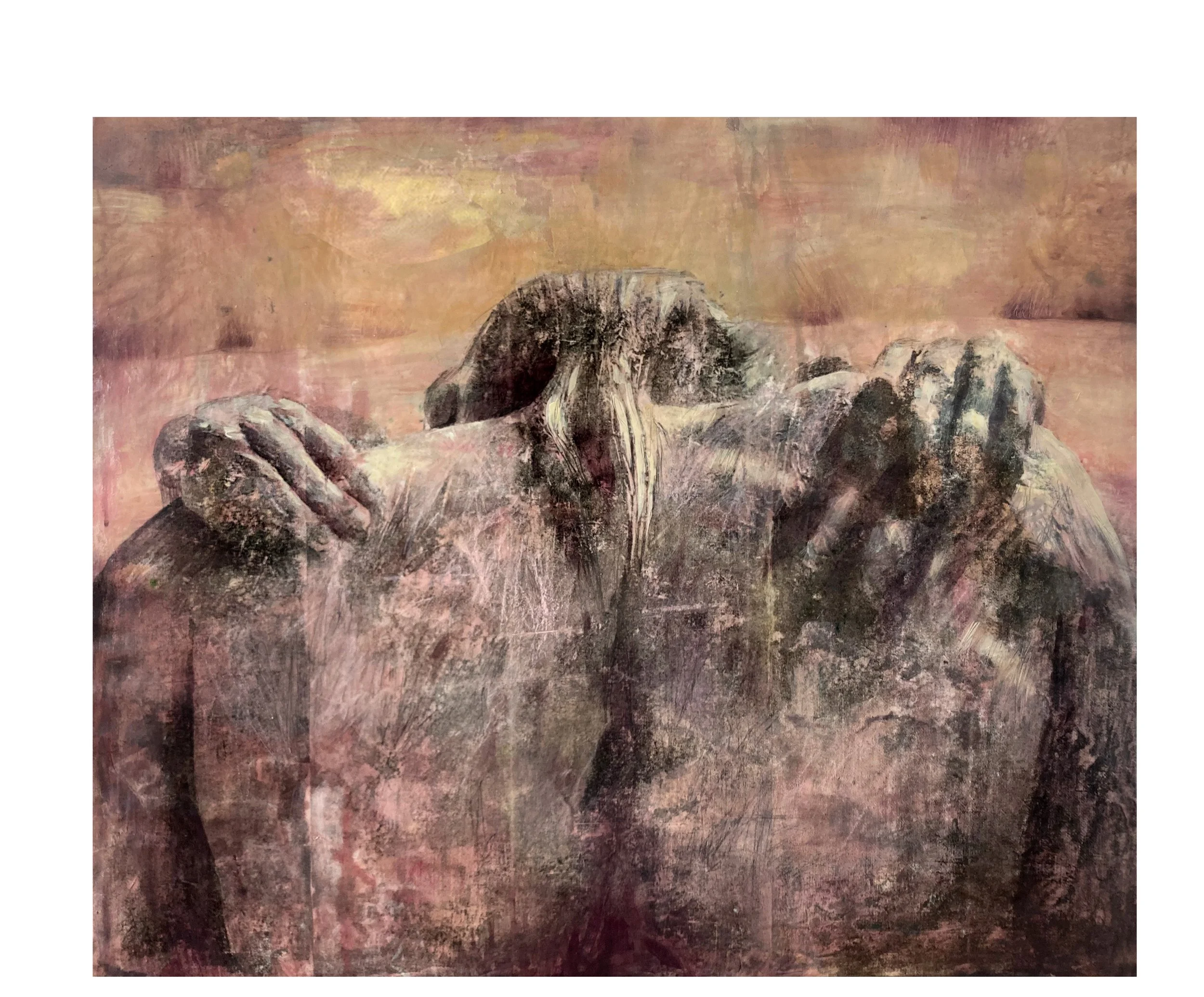 Receiver, 
hand transfer and oil on. panel
28 x 24