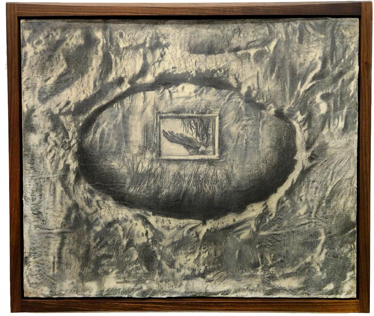 From,
26 x 22
Hand Transfer, charcoal, graphite, encaustic 
2025