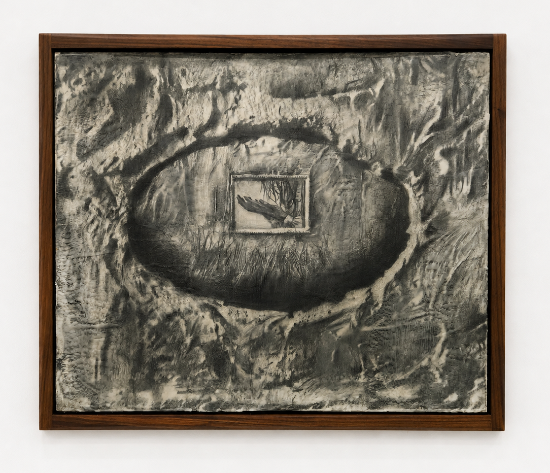 From,
26 x 22
Hand Transfer, charcoal, graphite, encaustic 