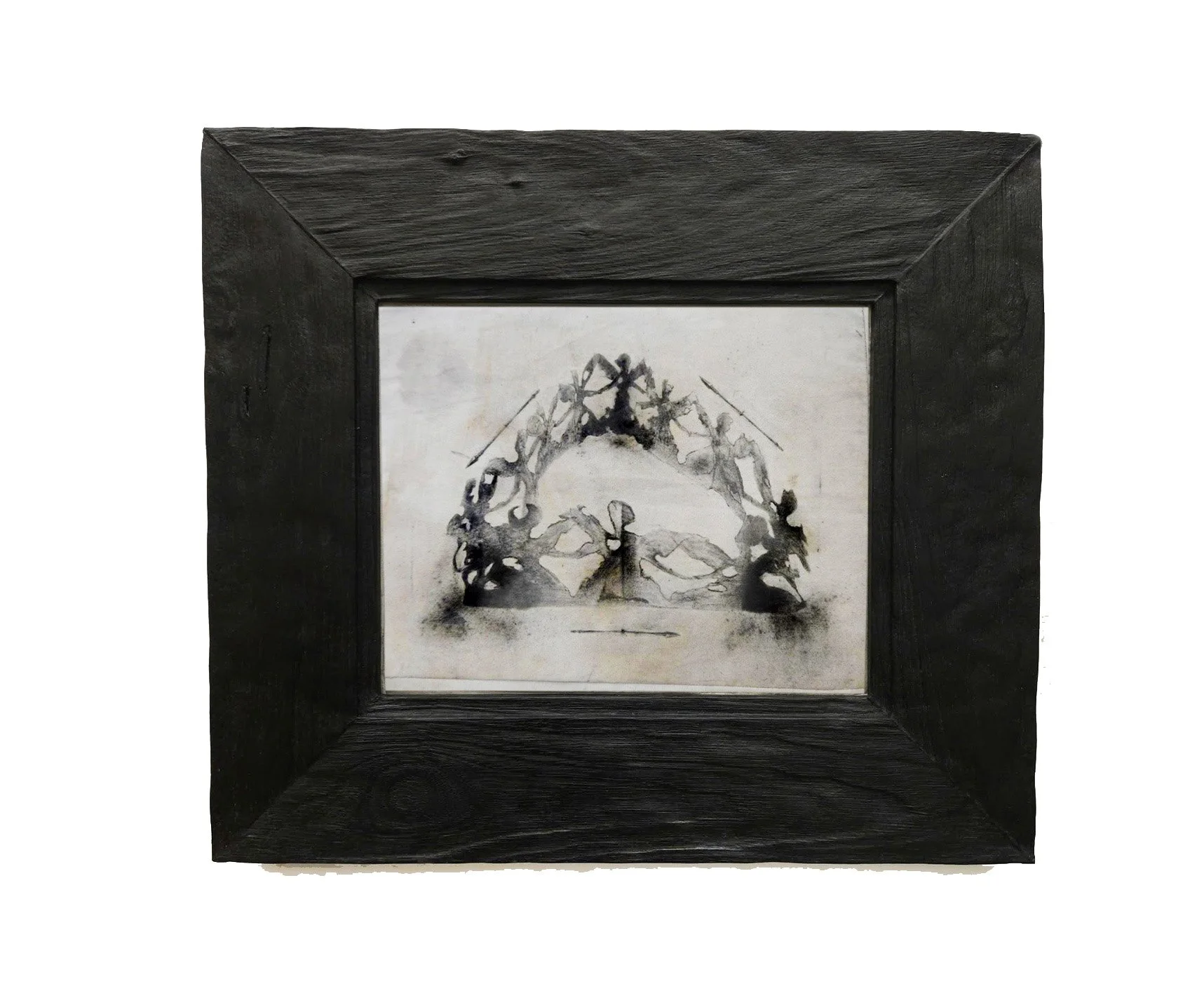 Lovers Logic,
Ink and soot on linen, 2025
14 x 16
.
After Anne Carsons idea of the "triangle of desire" in Eros the Bittersweet, which centers on triangulated desire where the lovers want of the beloved is reflected back onto oneself and in the proce