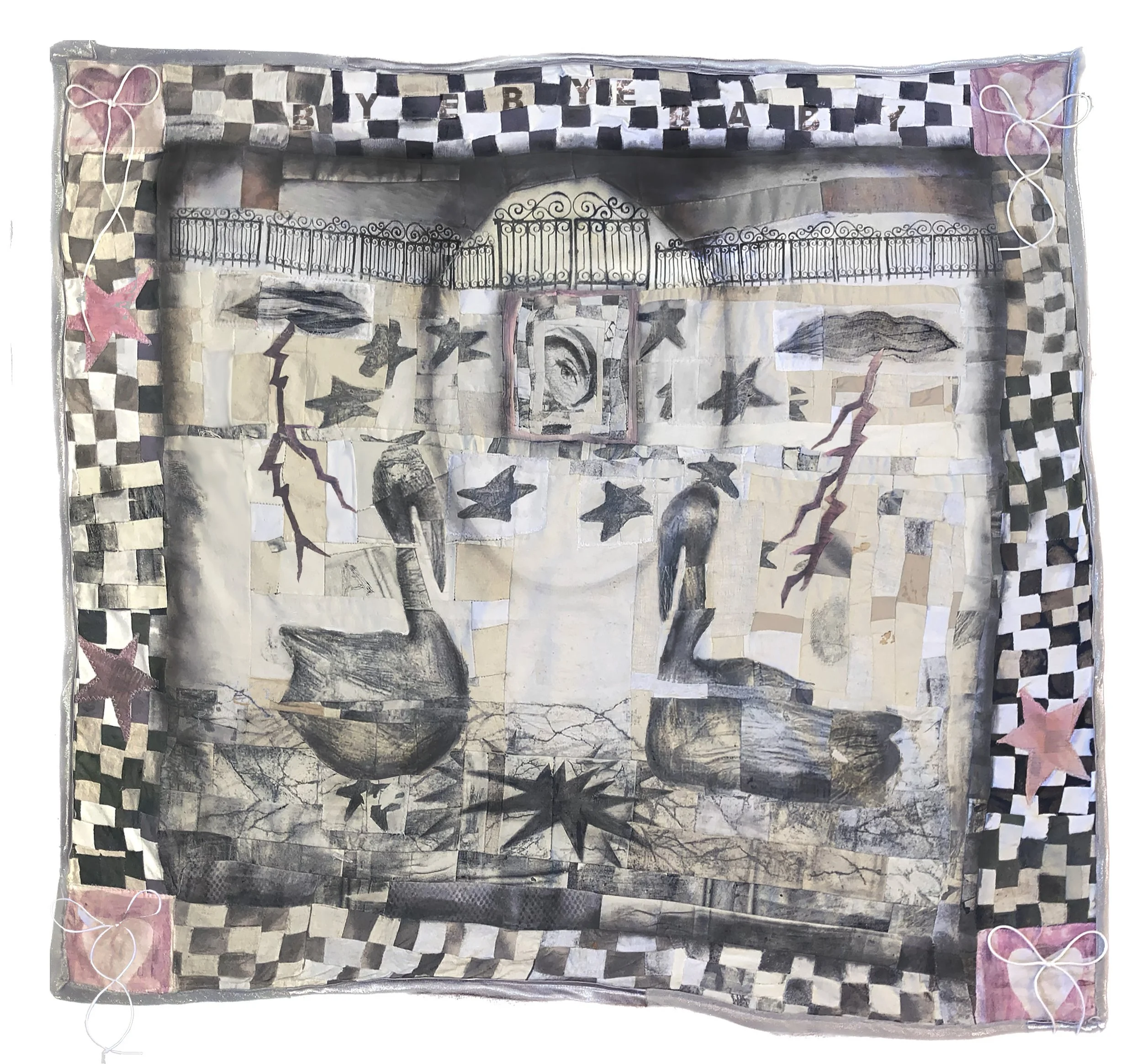 Bye Baby,
Ink on linen
2024