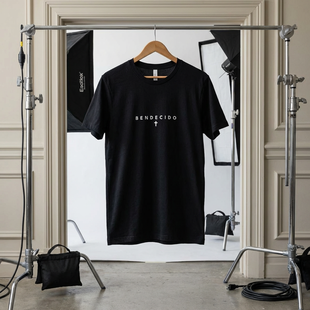 Camiseta Bendecido Premium Streetwear (Negro)
