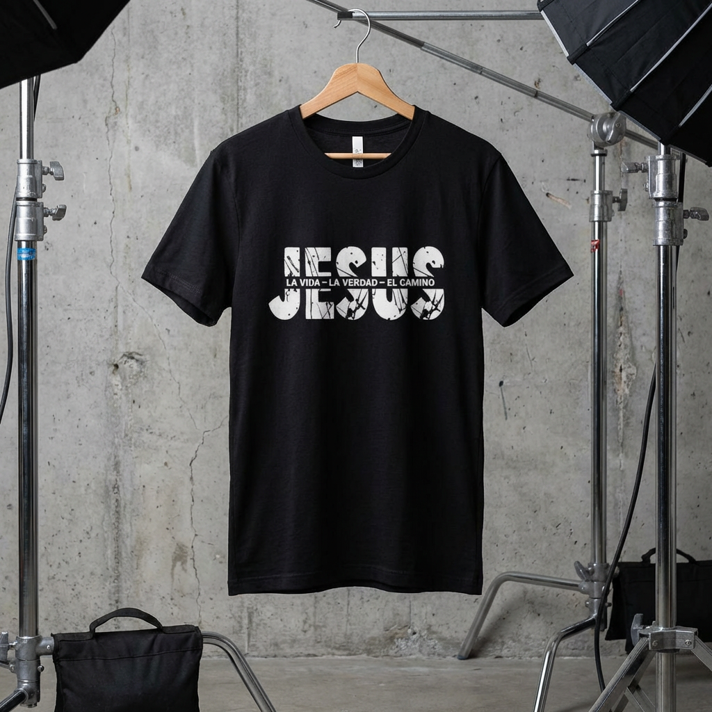 Camiseta JESUS Premium Streetwear (Negro)