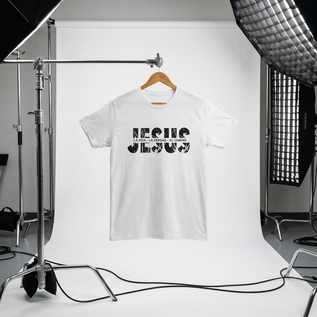 Camiseta JESUS Premium Streetwear (Blanco)