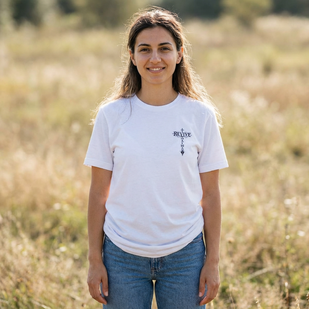 Camiseta Revive Tu Alma Minimalista Premium Streetwear Blanco