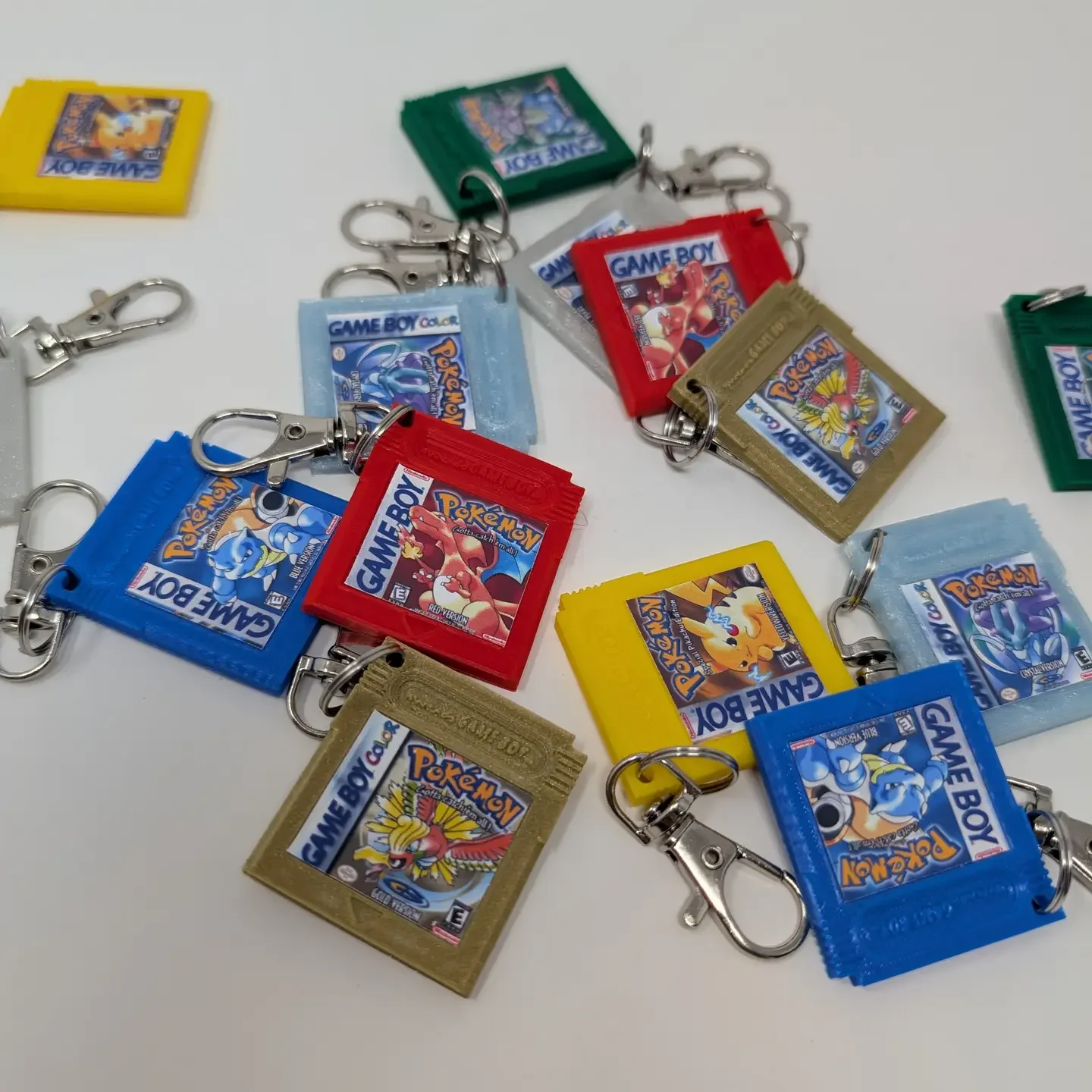 Pokemon Nintendo Game Cartridge Retro Keychains