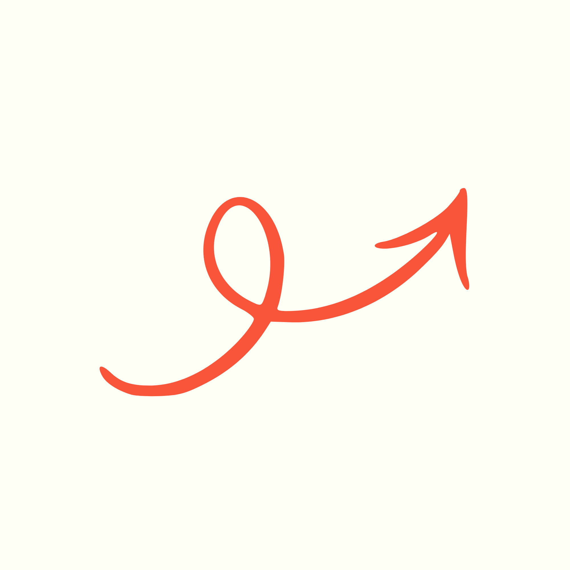 Close-up of hand lettering with the word "love" written in red ink on a white background.