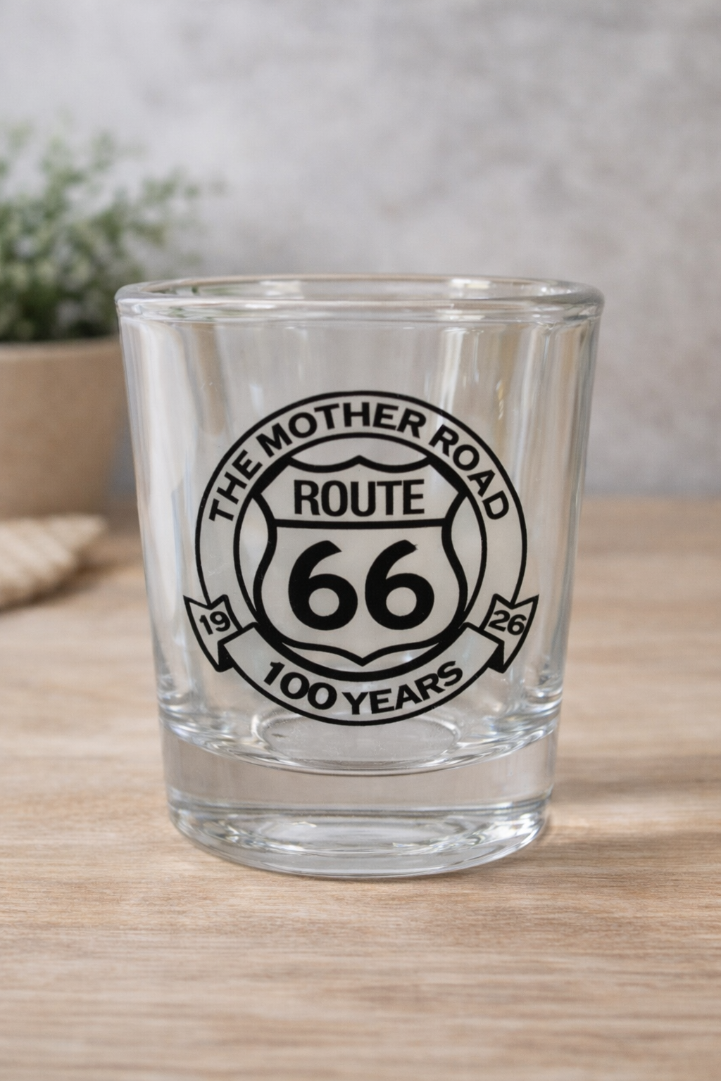 Route 66 Centennial Etched Shot Glass