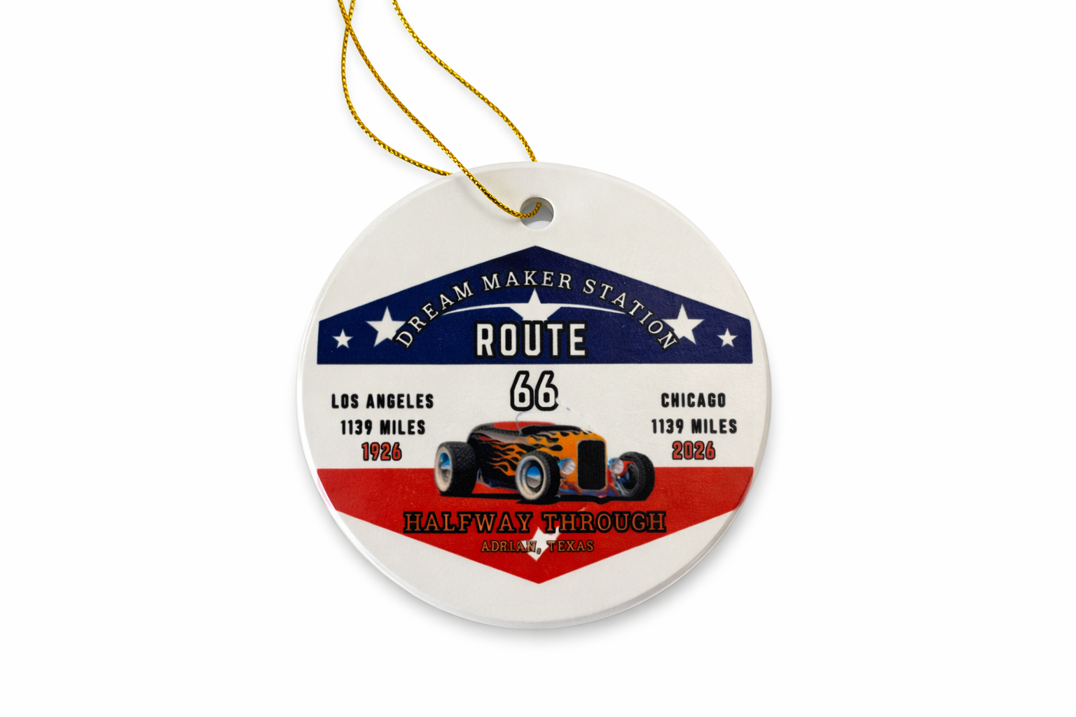 Route 66 "Halfway Through" Ornament