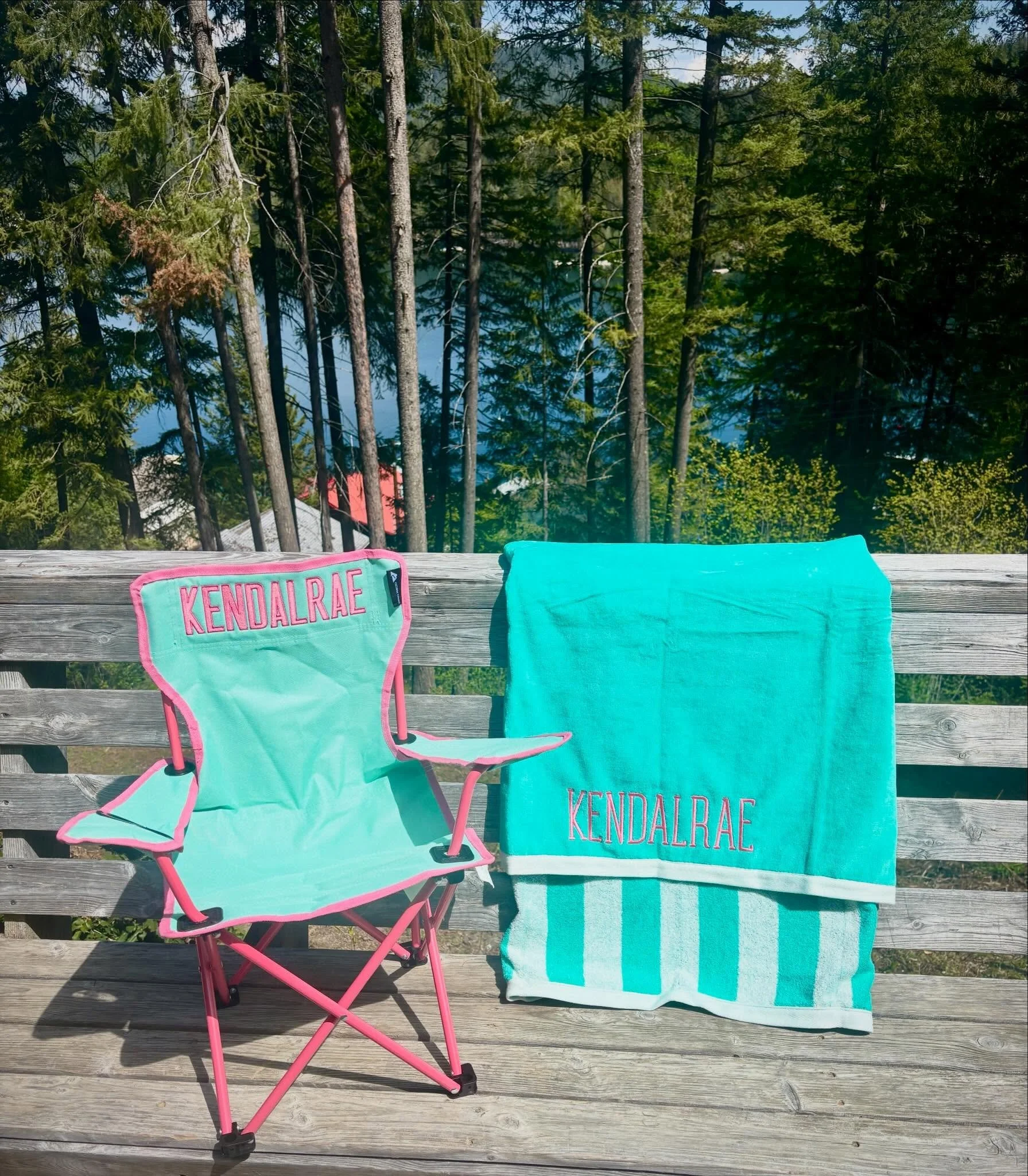 Sun, sand, and campin ready ☀️🏕️🌊
Custom embroidered kids chair + beach towel bundle personalized just for your little one. Perfect for camping trips, lake days, beach vacations, and summer adventures.

Two color options available: Teal/Pink or Blu
