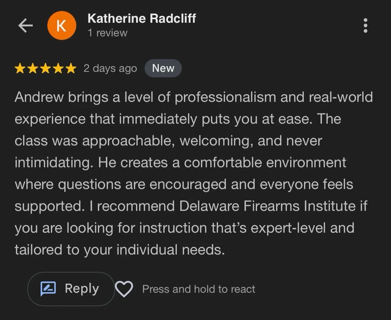 Another great review from a great a client!